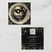 Boutique Glitter Effect Lijst Make-up Artiest Logo Vierkante Visitekaartje (Voorkant / Achterkant)