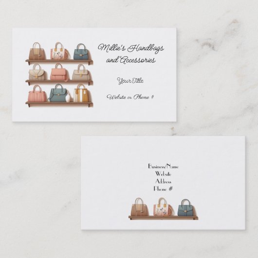 Boutique Handtas Accessoires Visitekaartje (Voorkant / Achterkant)