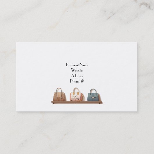 Boutique Handtas Accessoires Visitekaartje (Achterkant)