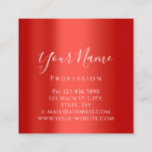 Boutique Lash Extension Red Ruby Roos Vierkante Visitekaartje (Achterkant)
