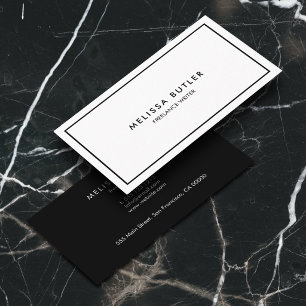 Boutique Luxe Minimaal Professionele Zwart Wit Visitekaartje