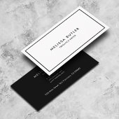 Boutique Luxe Minimaal Professionele Zwart Wit Visitekaartje