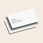 Boutique Luxe Script Uniek Minimalistisch Wit Visitekaartje