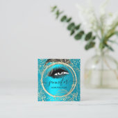 Boutique Makeup Lashes Gold QR Code Lashes Brows Vierkante Visitekaartje (Staand voorkant)