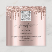 Boutique Makeup Lashes Roos QR Lash Vierkante Visitekaartje (Achterkant)