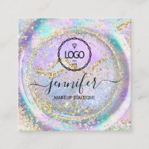 Boutique Makeup Shop Lash QR Code Holograaf Logo