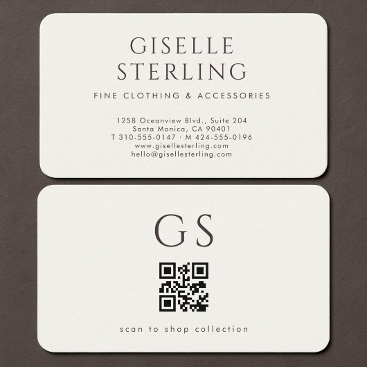 Boutique Mode QR-code Visitekaartje