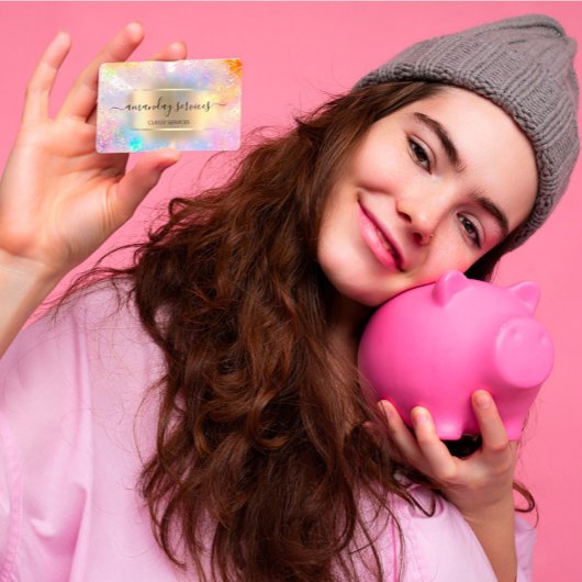 Boutique Online Shop Makeup Gold Holograaf Visitekaartje