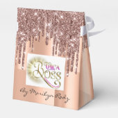 Boutique Online Shop Roos Drift Glitter Logo Favor Bedankdoosjes (Achterkant)