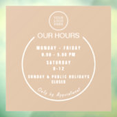 Boutique Openingstijden Venster Cling Raamsticker (Vel 3)