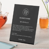 Boutique Return Policy Clothing Store Plaque Reclamebord Met Voetstuk (Insitu)