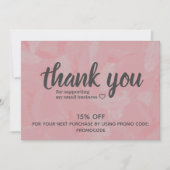 Boutique roze olie schilder Dank je korting Kaart (Voorkant)