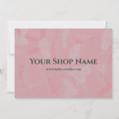 Boutique roze olie schilder Dank je korting Kaart (Achterkant)