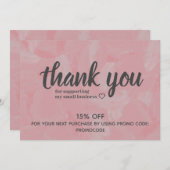 Boutique roze olie schilder Dank je korting Kaart (Voorkant / Achterkant)