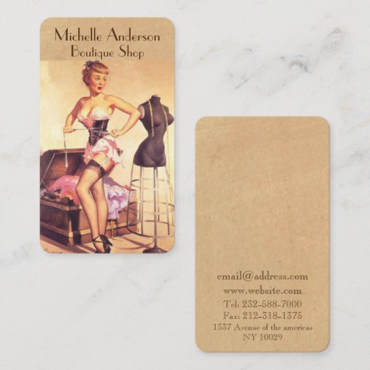 Boutique salon Mode stylist Visitekaartje (Voorkant / Achterkant)