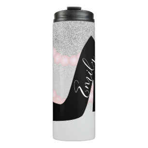 Boutique Schaduw Nep Glitter Monogram Naam Thermosbeker