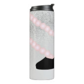 Boutique Schaduw Nep Glitter Monogram Naam Thermosbeker (Gedraaid links)