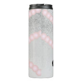 Boutique Schaduw Nep Glitter Monogram Naam Thermosbeker (Achterkant)