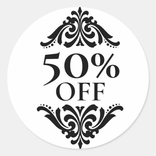 Boutique Shop Business Percent Off Labels (Voorkant)