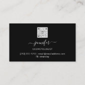 Boutique Shop QR Code Black Paars Violet Visitekaartje (Achterkant)