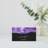 Boutique Shop QR Code Black Paars Violet Visitekaartje (Staand voorkant)