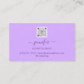 Boutique Shop QR Code White Paars Violet Visitekaartje (Achterkant)