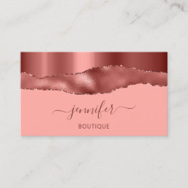 Boutique Shop Roos Glitter Abstracte QR-code Roze Visitekaartje