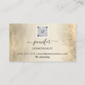Boutique Shop SPA Gold Flowers QR-code Visitekaartje (Achterkant)