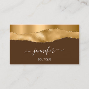Boutique Shop Yellow Brown Gold QR-code Visitekaartje