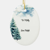 Boutique Shopping Fashionista gepersonaliseerd Keramisch Ornament (Achterkant)