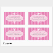 Boutique snoep shop roze voedsellabel sticker (Vel)