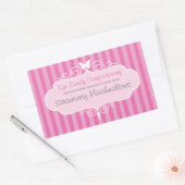 Boutique snoep shop roze voedsellabel sticker (Envelop)