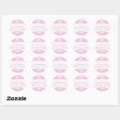 Boutique snoep winkel roze eten rond stickers (Vel)