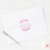 Boutique snoep winkel roze eten rond stickers (Envelop)