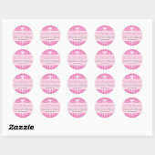 Boutique snoep winkel roze eten rond stickers (Vel)