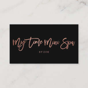 Boutique spa logo gouden typografie zwart visitekaartje