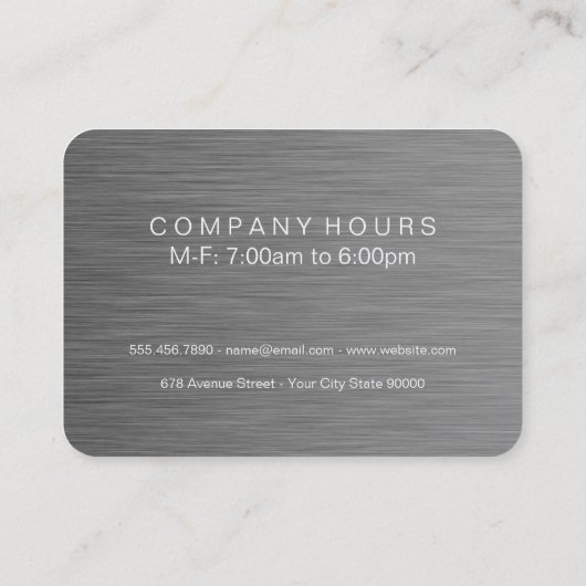 Boutique Steel Modern Luxe element Visitekaartje (Achterkant)