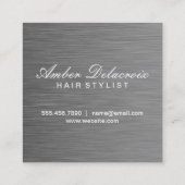 Boutique Steel | Moderne Luxe Vierkante Visitekaartje (Achterkant)