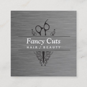 Boutique Steel   Moderne Luxe Vierkante Visitekaartje