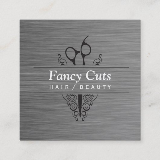 Boutique Steel | Moderne Luxe Vierkante Visitekaartje (Voorkant)