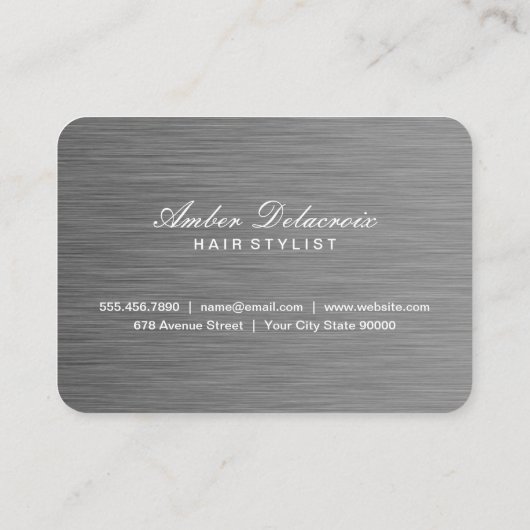 Boutique Steel | Moderne Luxe Visitekaartje (Achterkant)