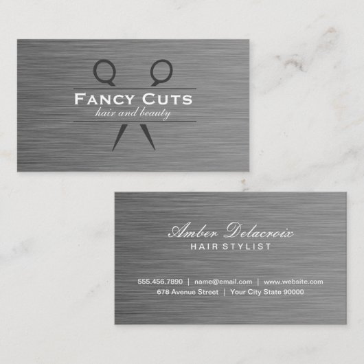 Boutique Steel | Moderne Luxe Visitekaartje (Voorkant / Achterkant)