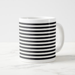 Boutique Stripes Black & White - Grote Koffiekop