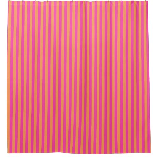 Boutique Stripes roze - Bathroom Shower Curtain Douchegordijn (Voorkant)