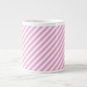 Boutique Stripes roze - Grote Koffiekop (Voorkant)