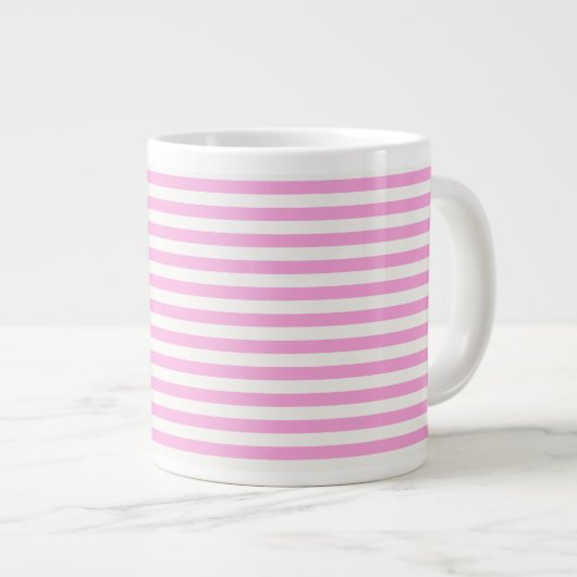 Boutique Stripes roze - Grote Koffiekop (Voorkant rechts)