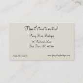 Boutique Visitekaartje met  Modes van 1800 (Achterkant)