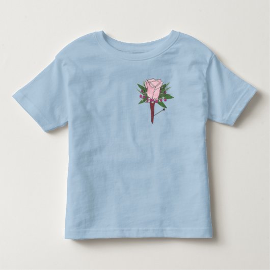 Boutonniere Roos Flower Weddenring Bearer Kinder Shirts (Voorkant)