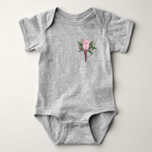 Boutonniere roze roze roodbaarder romper