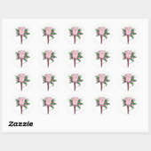 Boutonniere roze roze Sticker voor weddenschap van (Vel)